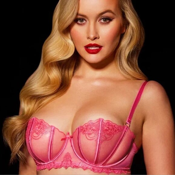 Honey Birdette Natalie Pink Bra NWOT 32D - Picture 1 of 3